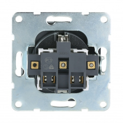 Розетка LK Studio с з/к, шторками и крышкой (серебристый металлик) LK60 863403-1