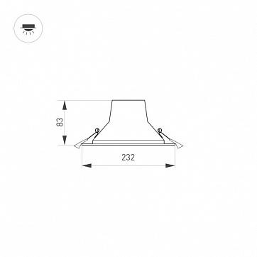 Встраиваемый светодиодный светильник Arlight Im-Storm-R230-28W Day4000-Mix 032434