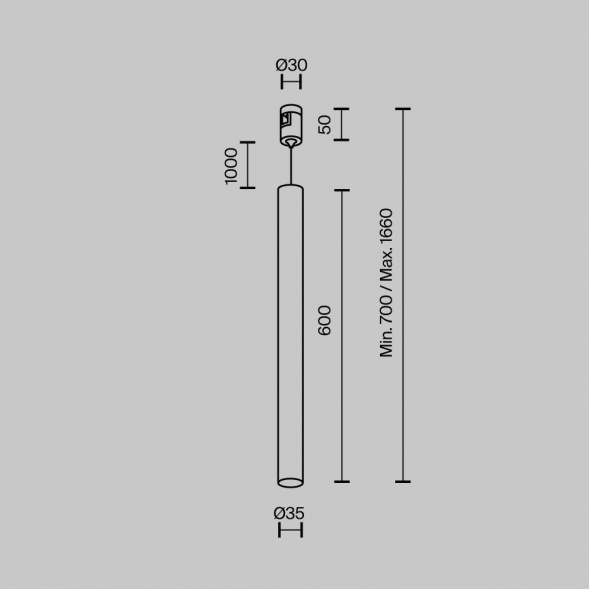 Трековый светильник Maytoni Technical TR156-1-5W4K-PT