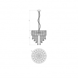 Подвесная люстра Lucia Tucci Perso 4931.6 GoldBlack