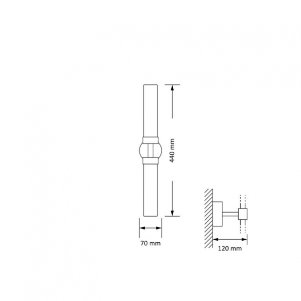 Настенный светильник KUTEK MOOD Mussa MUS-K-2(ZM)II 440
