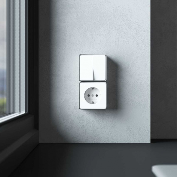 Выключатель двухклавишный Werkel Gallant белый W5020001 4690389164118