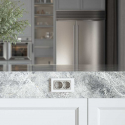 Розетка двойная с заземлением (дымчатый) W1272004/ a069774