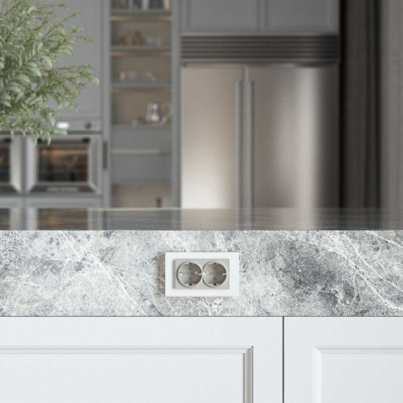 Розетка двойная с заземлением (дымчатый) W1272004/ a069774