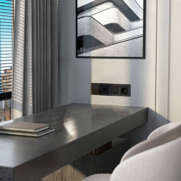 Рамка Werkel Favorit на 4 поста черный W0041108 4690389159954