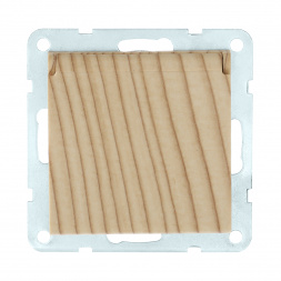 Розетка LK Studio с з/к, шторками и крышкой (сосна) LK60 863425-1