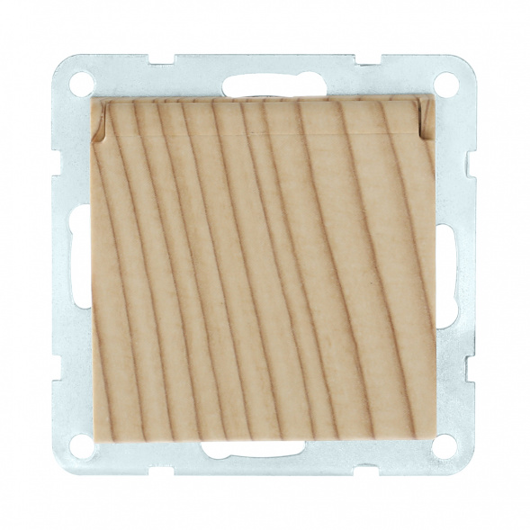 Розетка LK Studio с з/к, шторками и крышкой (сосна) LK60 863425-1