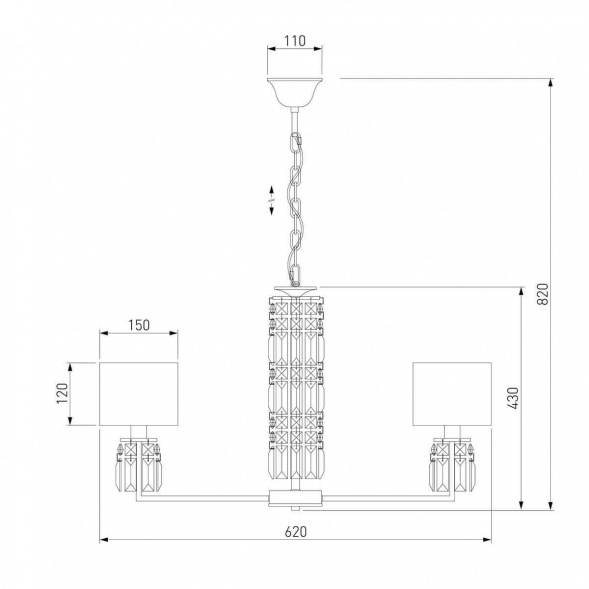 Подвесная люстра Eurosvet Zaffiro 10099/5 хром