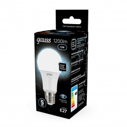 Лампа светодиодная Gauss E27 12W 4100K матовая 102502212