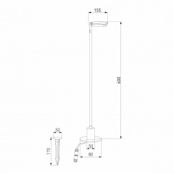 Уличный светодиодный светильник Elektrostandard Joli 35182/S a068101