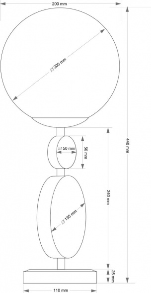 Настольный светильник KUTEK DIMARO DIM-LG-1(BN)