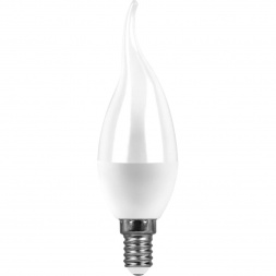 Лампа светодиодная Feron E14 7W 4000K Свеча на ветру Матовая LB-97 25761