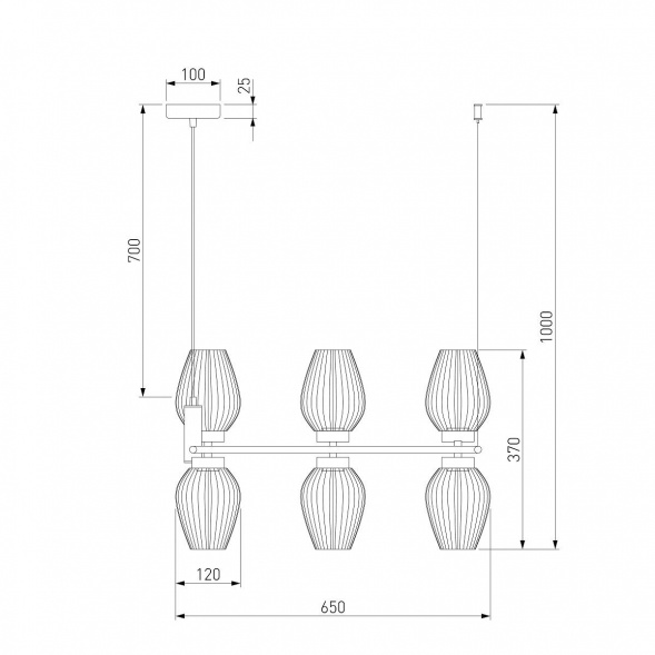 Подвесная люстра Eurosvet Alva 30183/6 латунь