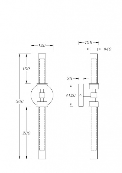 Подсветка для зеркал Maytoni Stelo MOD116WL-L7B3K