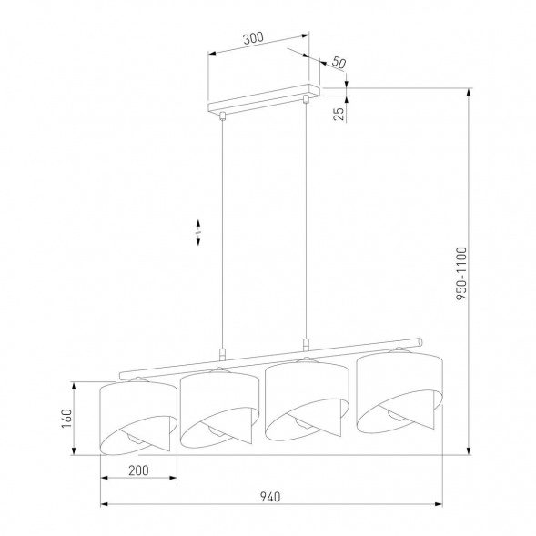 Подвесная люстра TK Lighting 4828 Marlon