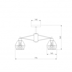 Потолочная люстра Eurosvet 70075/8 черный