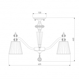 Потолочная люстра Eurosvet Diva 60122/5 хром