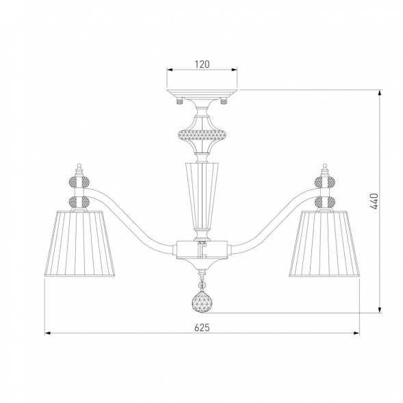 Потолочная люстра Eurosvet Diva 60122/5 хром