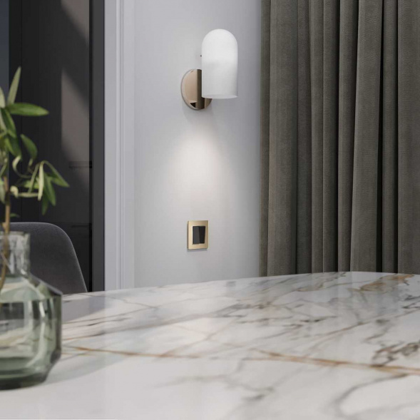 Выключатель Werkel двухклавишный черный акрил W1120048 4690389197642