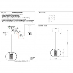 Подвесной светильник Crystal Lux Beleza SP1 E Chrome