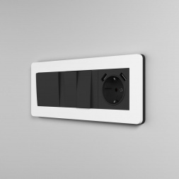 Рамка Werkel Split на 3 поста белый/черный W0033068 4690389208232