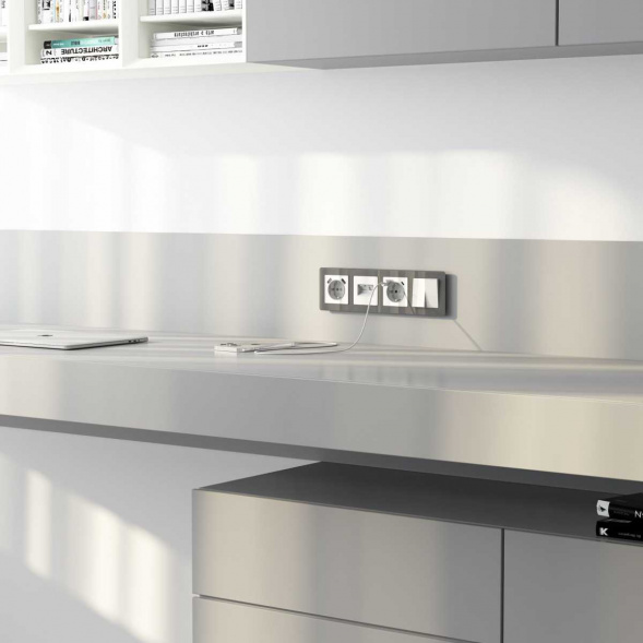 Накладка для двойной розетки Werkel Еthernet RJ-45 белый акрил W1191141 4690389197390