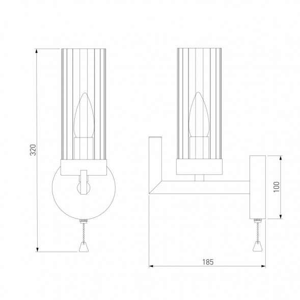 Бра Eurosvet Arganie 60133/1 серебро