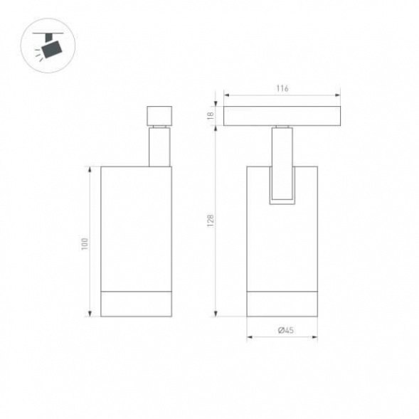 Светильник Arlight MAG-ORIENT-SPOT-R45-12W Day4000 033623