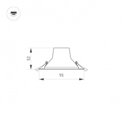 Встраиваемый светодиодный светильник Arlight Im-Storm-R95-6W Day4000-Mix 032430