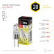 Лампа галогенная ЭРА G4 20W 2700K прозрачная G4-JC-20W-12V C0027369