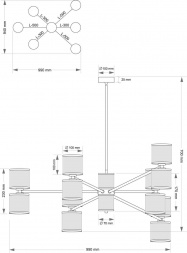 Подвесной светильник KUTEK FABRIANO FAB-ZW-6(Z/1)TT