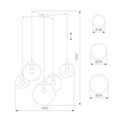 Подвесная люстра TK Lighting 4796 Esme