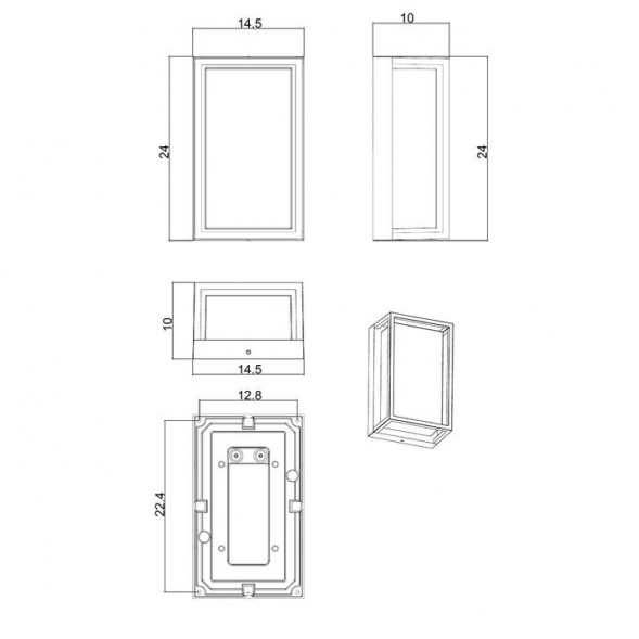 Уличный настенный светодиодный светильник Arte Lamp Menkar A1332AL-1BK