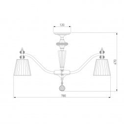 Потолочная люстра Eurosvet Diva 60122/8 хром