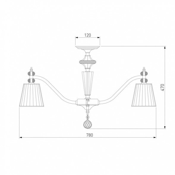 Потолочная люстра Eurosvet Diva 60122/8 хром
