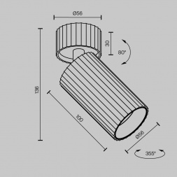 Спот Maytoni Technical Calipso C108CL-01-GU10-B