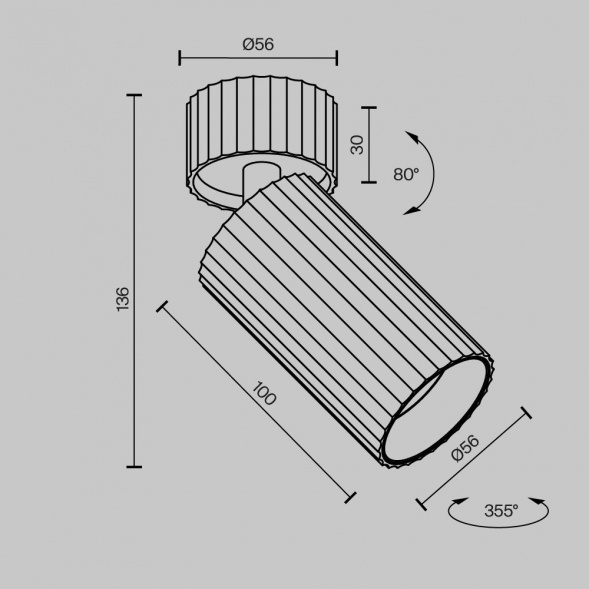 Спот Maytoni Technical Calipso C108CL-01-GU10-B