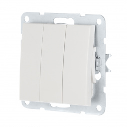 Выключатель LK Studio 3-кл.(схема 1+1+1) 16 A, 250 B (белый) LK60 862104-1