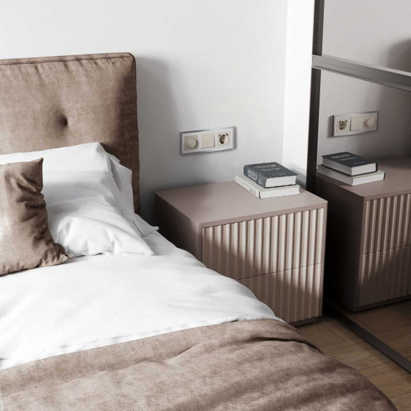 Розетка с заземлением, шторками и USBх2 Werkel айвори матовый W1171562 4690389192005