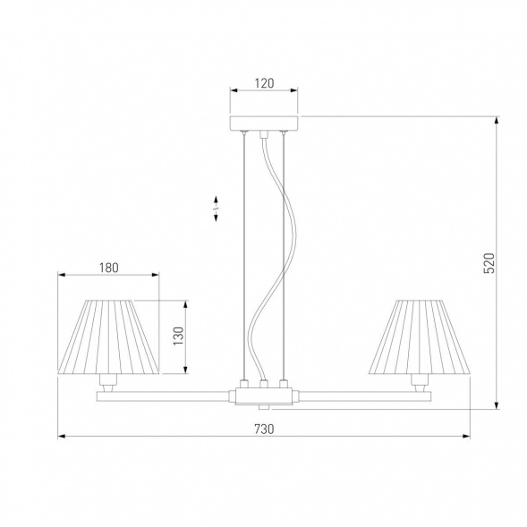 Подвесная люстра Eurosvet Peony 60136/6 хром/серый