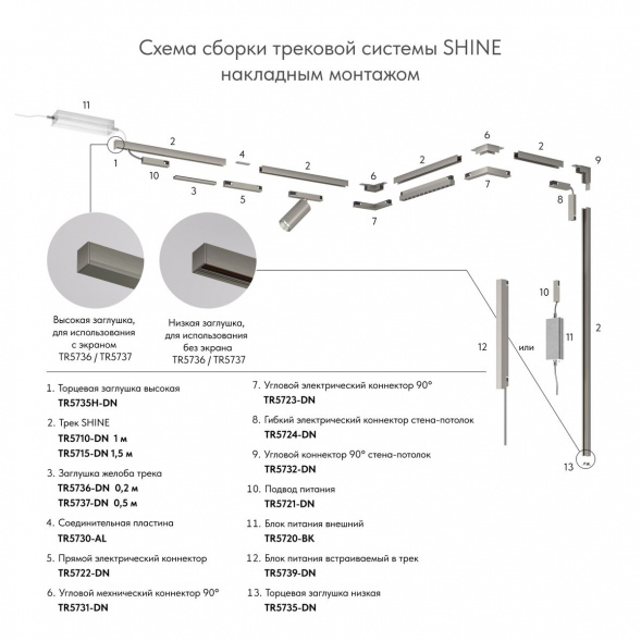 Заглушка Denkirs Shine Base TR5735H-DN