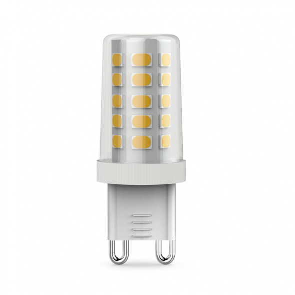 Лампа светодиодная Gauss G9 3,5W 4100К прозрачная 107009205