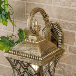 Уличный настенный светильник Elektrostandard Cassiopeya D черное золото a025295