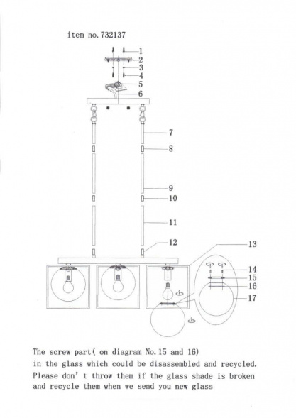 Подвесная люстра Lightstar Gabbia 732137