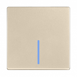 Выключатель Werkel одноклавишный с подсветкой шампань W1110111 4690389157080