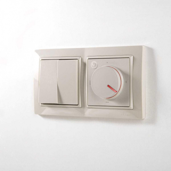 Выключатель двухклавишный Werkel слоновая кость W1120003 4690389155604