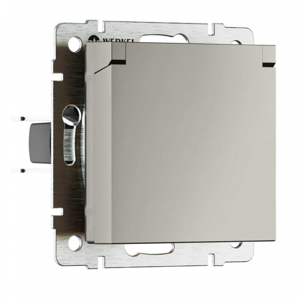 Розетка влагозащ. с зазем. с защит. крышкой и шторками (дымчатый) W1271204/ a069464