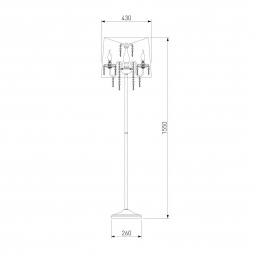 Торшер Eurosvet 2045/3F хром/белый