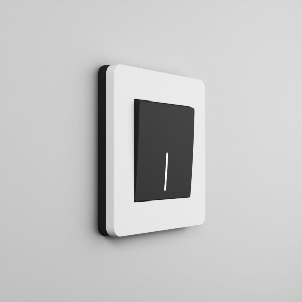 Рамка Werkel Split на 1 пост белый/черный W0013068 4690389208218