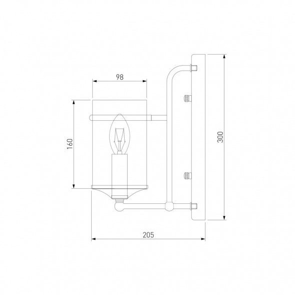 Бра Eurosvet 60040/1 античная бронза